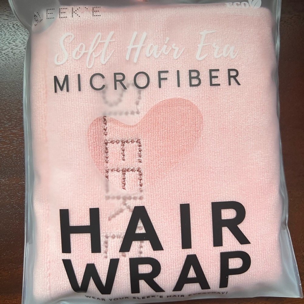 NWT Sleek’e Pink Microfiber Hair Wrap